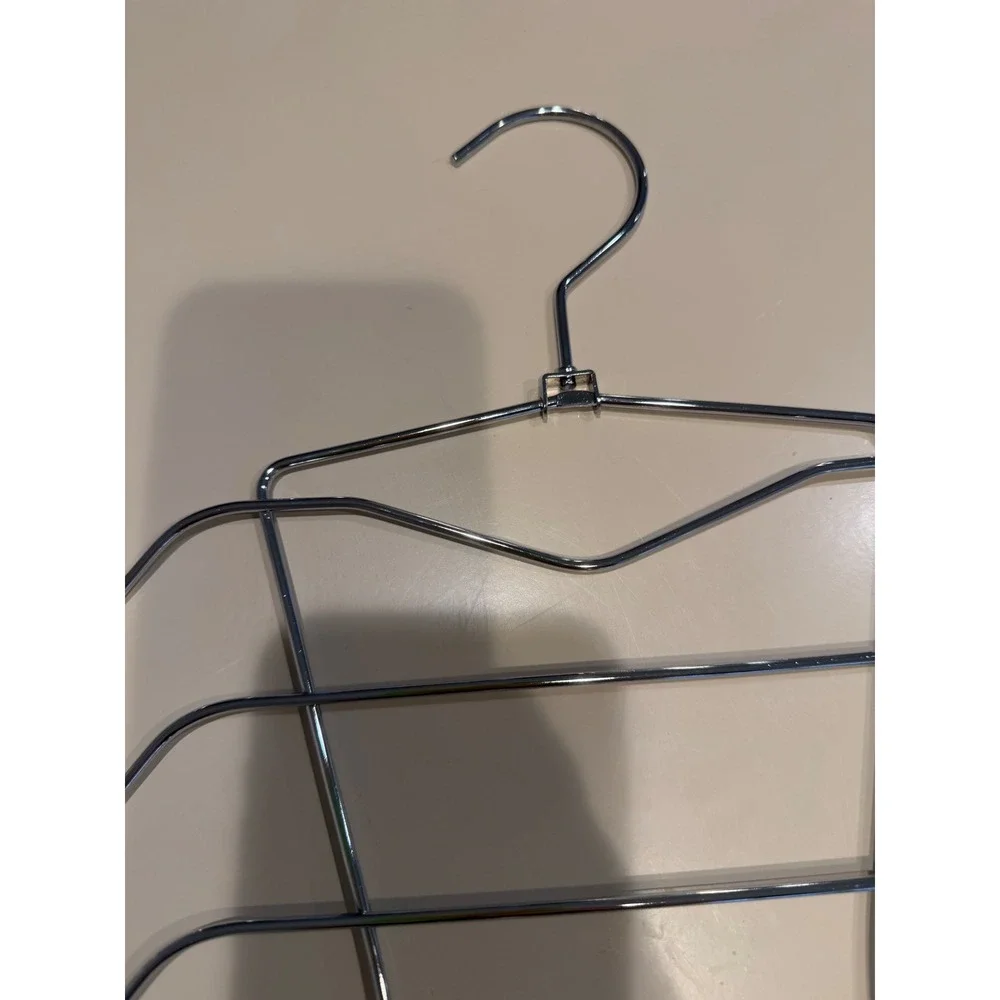 4 Pack Chrome Metal silver Swimsuit shirt tank top Display Hangers space saver